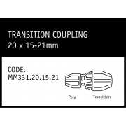 Marley Philmac Transition Coupling 20 x 15-21mm - MM331.20.15.21